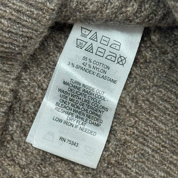 NWT Ruby Moon V Neck Ribbed Knit Sweater Small Cocoa Brown Pullover Soft Cozy - Picture 12 of 12